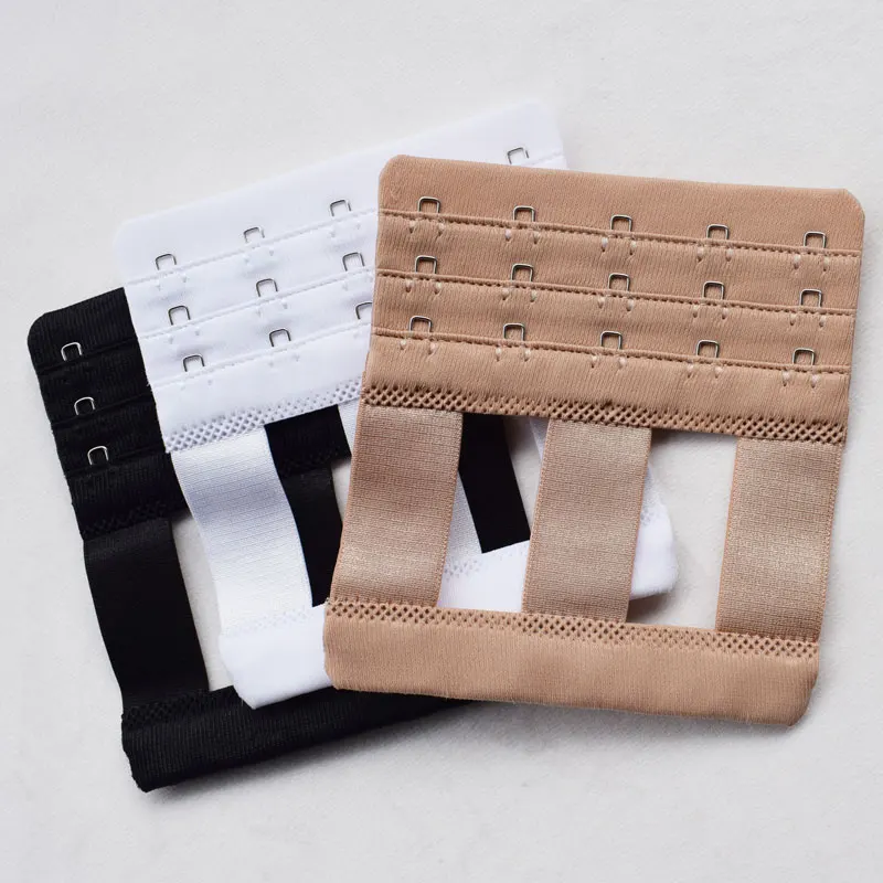 2 pcs Women Bra Extension Strap Extenders 3 Rows 5 Buckles Elastic Bra Extender Hook Clip Adjustable Belt Buckle Bra Accessories