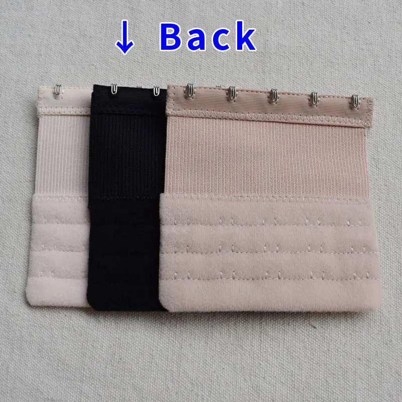 2 pcs Women Bra Extension Strap Extenders 3 Rows 5 Buckles Elastic Bra Extender Hook Clip Adjustable Belt Buckle Bra Accessories
