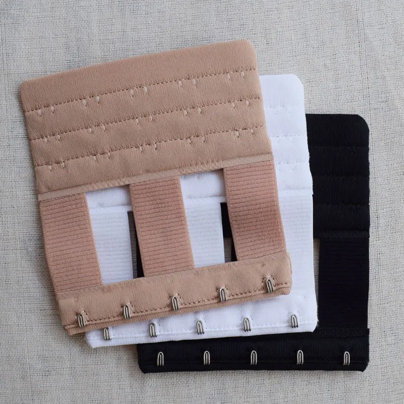 2 pcs Women Bra Extension Strap Extenders 3 Rows 5 Buckles Elastic Bra Extender Hook Clip Adjustable Belt Buckle Bra Accessories