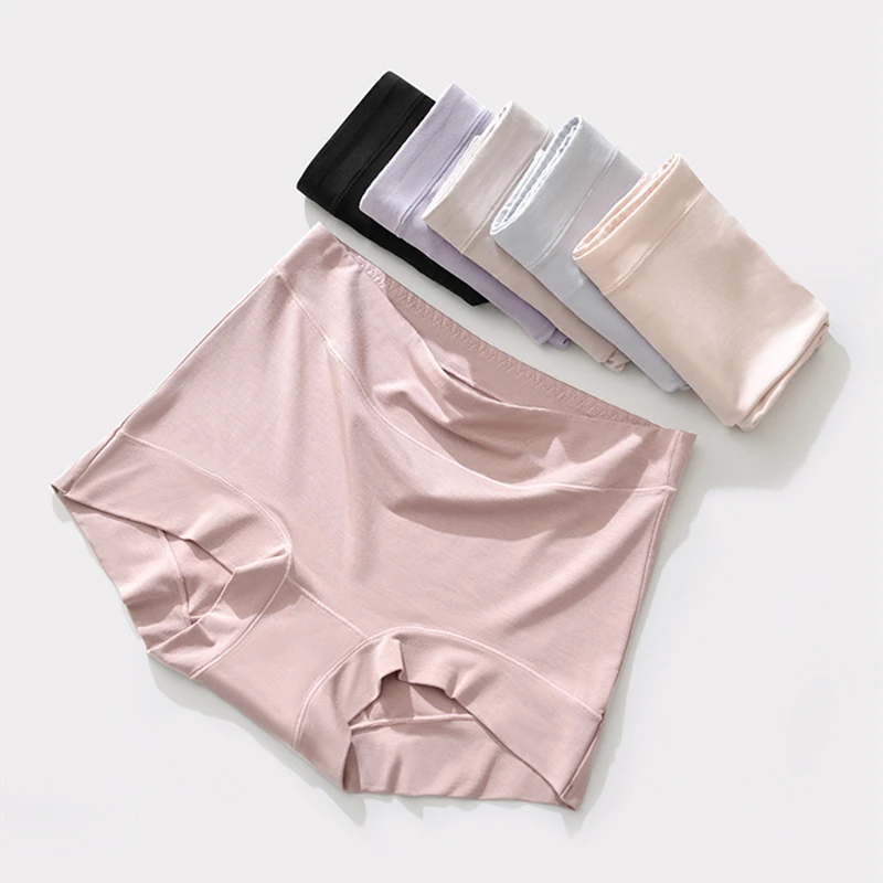 Women's Underwear 60s Modal Fabric Panties for Women High-Rise Female Underwear Briefs Cozy Underpants Plus Size Safety Shorts