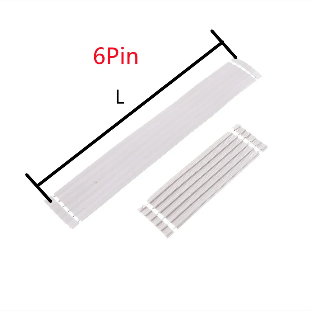 5/30/100 Pcs 5 6 12 15 20 24 Pin 2.54 mm Pitch Grey Flat Cable UL2651 AWG 26 Wire Solder 50 100 200mm 300V 105 Degree 7x0.16 TC