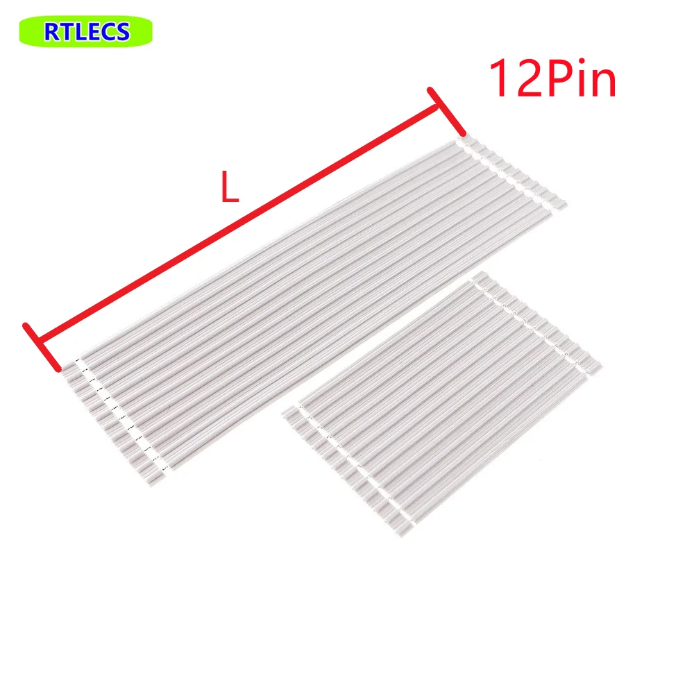 5/30/100 Pcs 5 6 12 15 20 24 Pin 2.54 mm Pitch Grey Flat Cable UL2651 AWG 26 Wire Solder 50 100 200mm 300V 105 Degree 7x0.16 TC