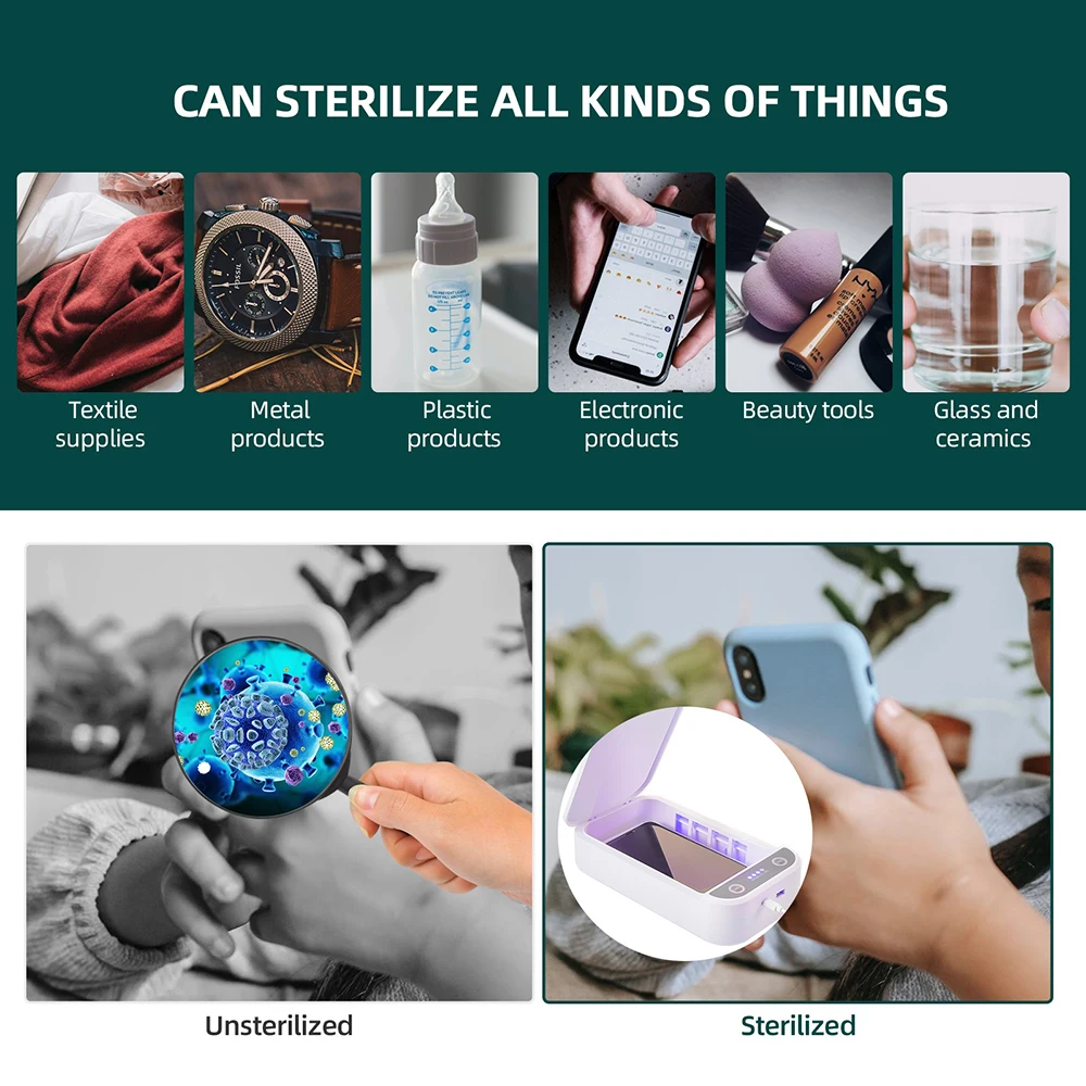 Electric UV Sterilizer Aromatherapy Box Ultraviolet Ray Disinfection Box Anti Bacteria Machine For Daily Life Strong Weak Light