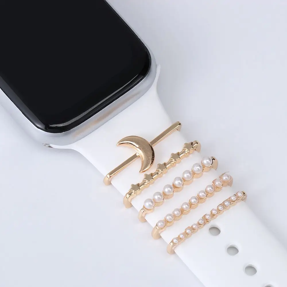 Charms For Apple watch band Diamond Jewelry Decoration for iWatch Bracelet Silicone Strap Accessories Galaxy watch 5/4/Classic/6