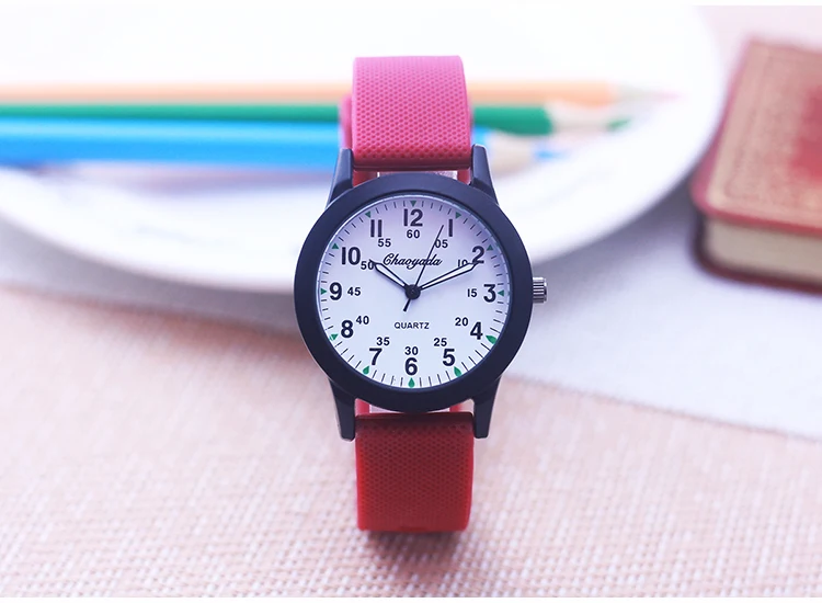 Chaoyada Fashion Women Men Girls Boys Sports Silicone Strap Quartz Watches Junior High School Students Gifts Watches 6 Colors