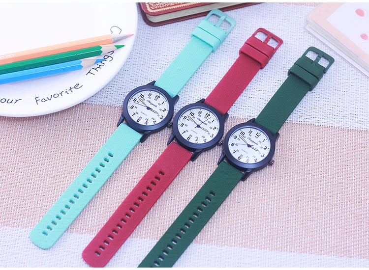 Chaoyada Fashion Women Men Girls Boys Sports Silicone Strap Quartz Watches Junior High School Students Gifts Watches 6 Colors