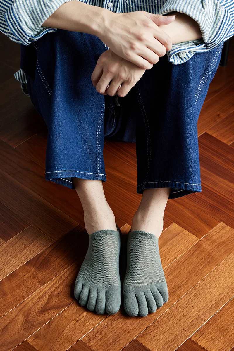 Hot Sales! Five Finger Socks Men Women Slipper Toe Socks Mesh Hollow No Show Socks Sweat-absorbing Boat Sock Ankle Short Socks