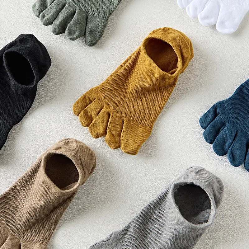 Hot Sales! Five Finger Socks Men Women Slipper Toe Socks Mesh Hollow No Show Socks Sweat-absorbing Boat Sock Ankle Short Socks