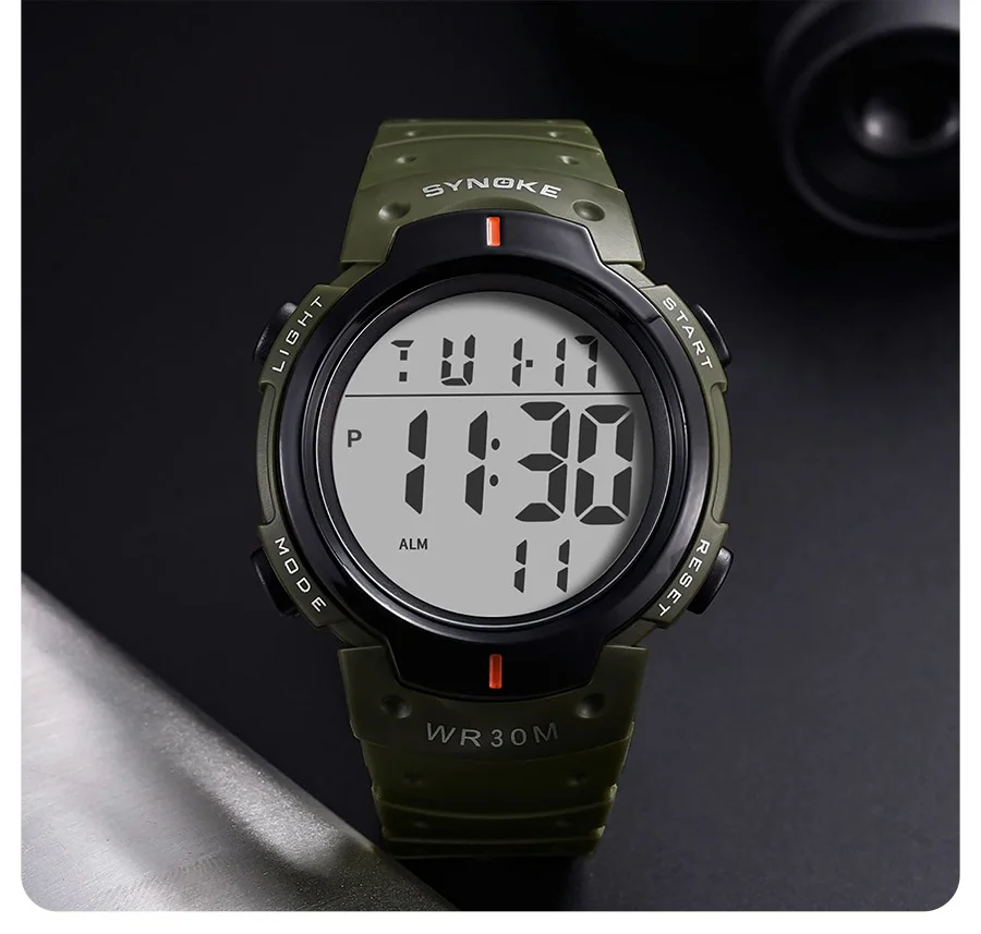 SYNOKE Outdoor Sport Watch 30M Waterproof Digital Men Fashion MultiFunction Waterproof Digital Watch Men