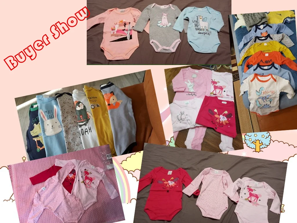 6 PCS 3 PCS Kavkas Baby Boys Girls Bodysuit Long Sleeve 100% Cotton Baby Clothes 0-12 months Newborn body bebe Jumpsuit Clothing