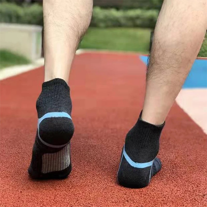 10PCS=5Pair High Quality New Autumn Men's Sports Socks Running Winter Casual Breathable Active Socks Stripe Sport Socks EUR38-48