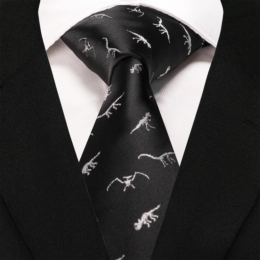 EASTEPIC 8 cm Red Blue Jacquard Ties for Men Men's Necktie Quality Accessory Business Gift Fox Dragon Flamingo Snail Duck Animal