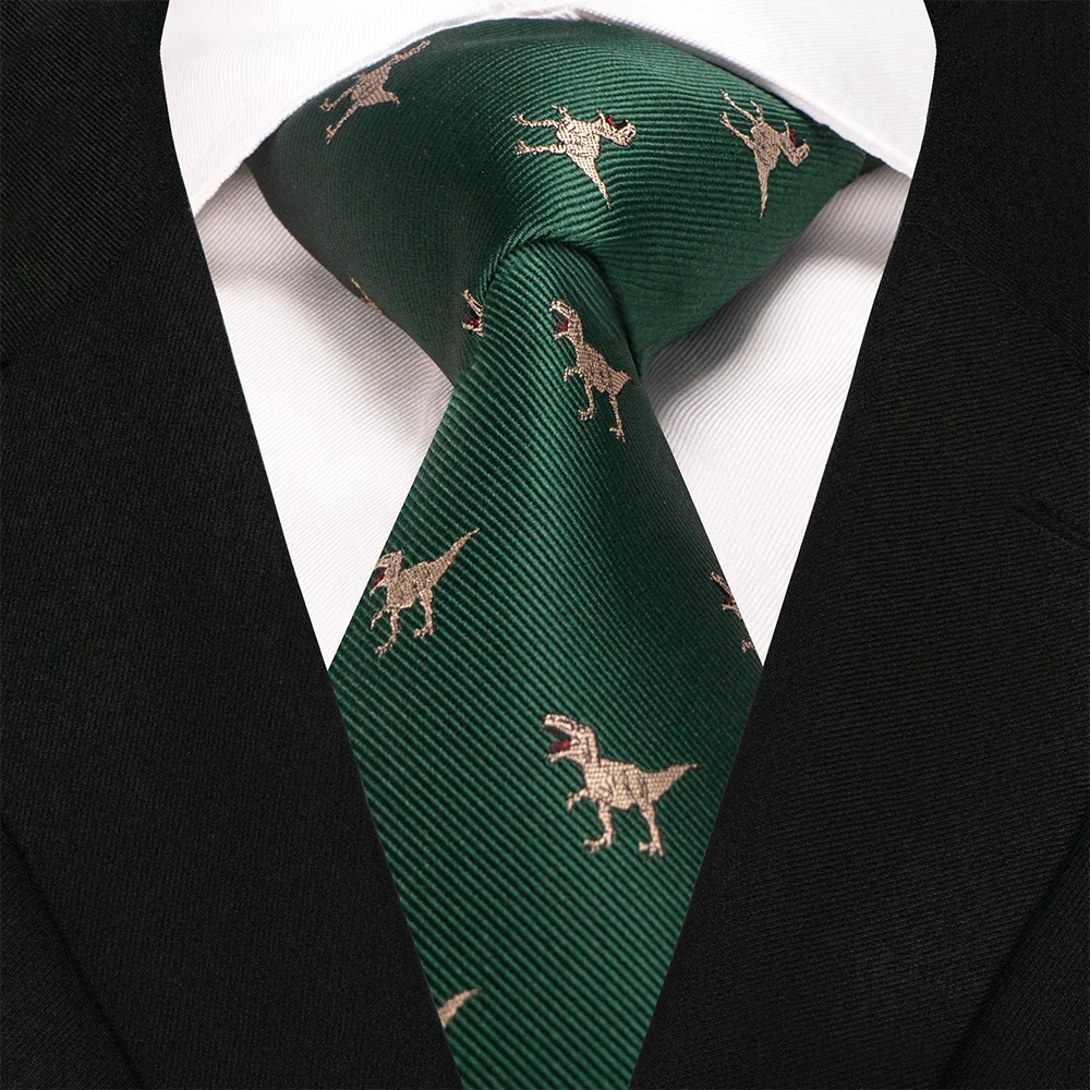EASTEPIC 8 cm Red Blue Jacquard Ties for Men Men's Necktie Quality Accessory Business Gift Fox Dragon Flamingo Snail Duck Animal