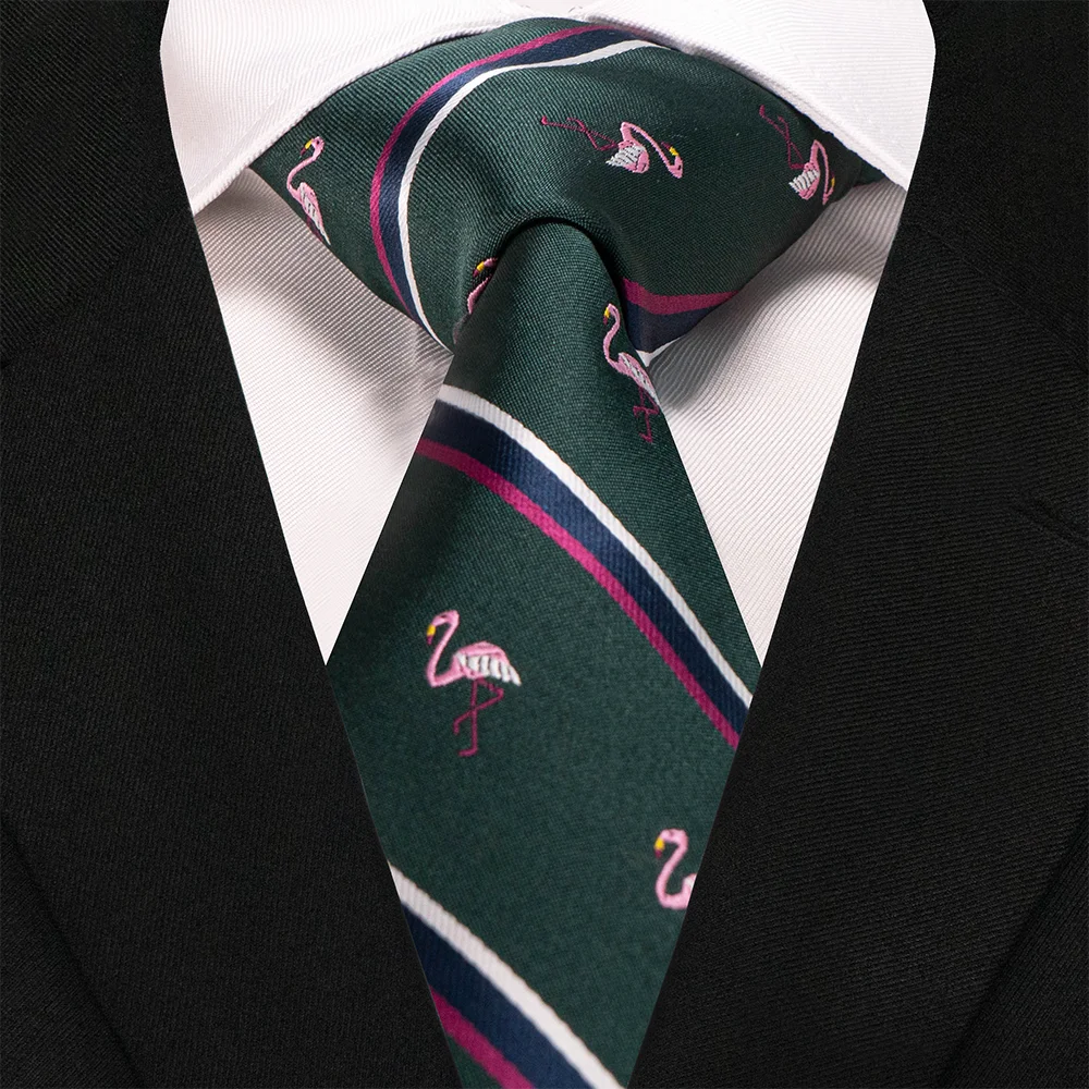 EASTEPIC 8 cm Red Blue Jacquard Ties for Men Men's Necktie Quality Accessory Business Gift Fox Dragon Flamingo Snail Duck Animal