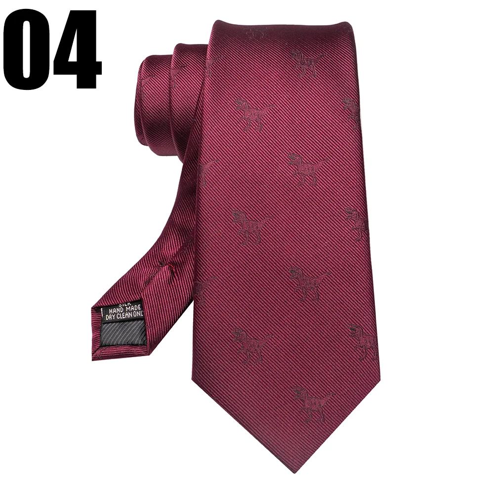 EASTEPIC 8 cm Red Blue Jacquard Ties for Men Men's Necktie Quality Accessory Business Gift Fox Dragon Flamingo Snail Duck Animal