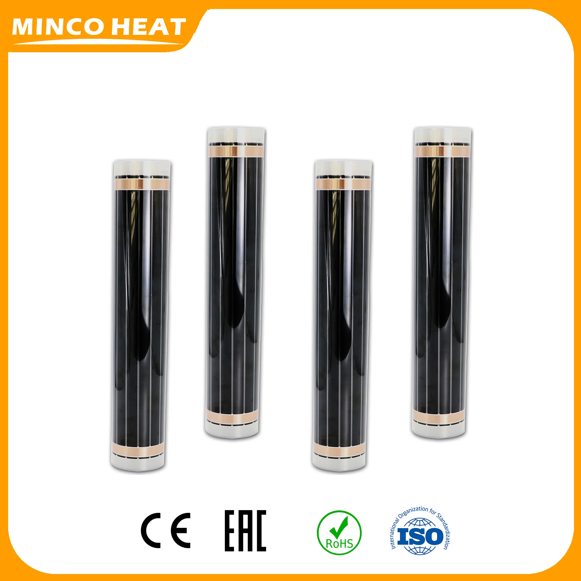 Minco Heat 12K 5-200 Meters 33ohm/m Carbon Fiber Heating Cable Infrared Warm Floor Red Russian Warehouse with Insulation Kits