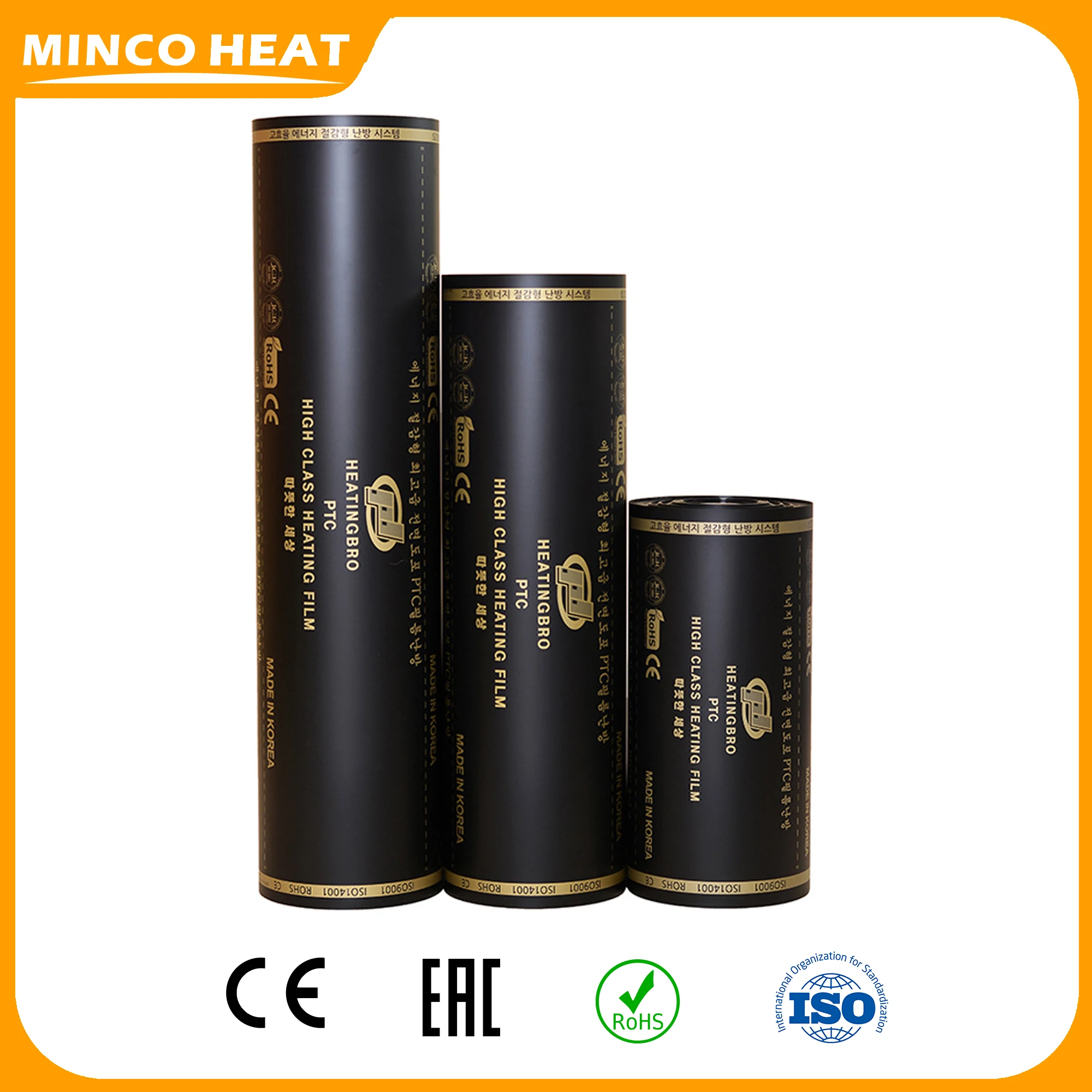 Minco Heat 12K 5-200 Meters 33ohm/m Carbon Fiber Heating Cable Infrared Warm Floor Red Russian Warehouse with Insulation Kits