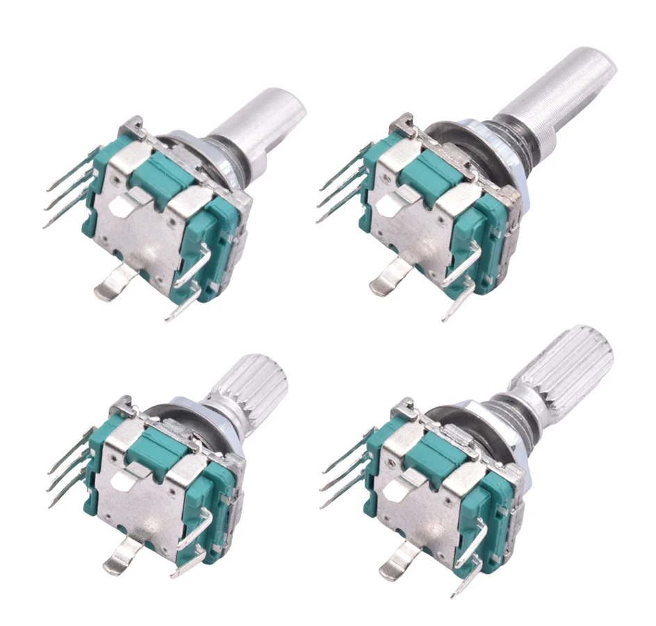 5/10pcs 20 Position Incremental 360 Rotary Encoder Knob Button Switch EC11 Arduino Digital Potentiometer 15/20mm Plum Half Shaft