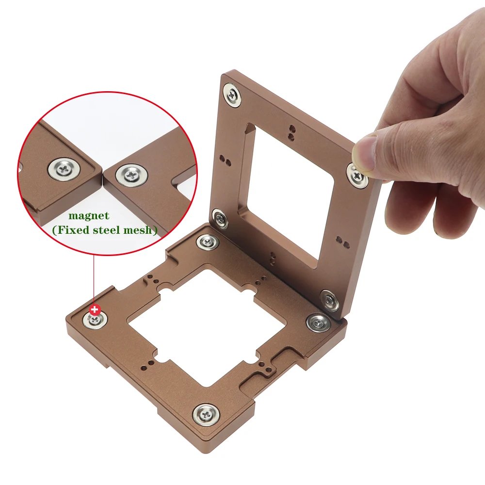 80mm/90mm Aluminium Alloy BGA Reballing Station Kit 90*90mm BGA Reballing Station with 10/PCS BGA Universal Stencil Solder Balls