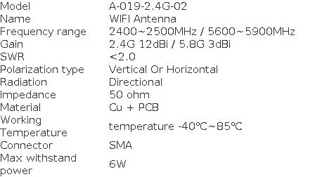 2.4GHz WIFI Yagi Directional Antenna 12dBi PCB Drone Remote Control BT 2.4G USB PCIE Wireless Network Adapter SMA