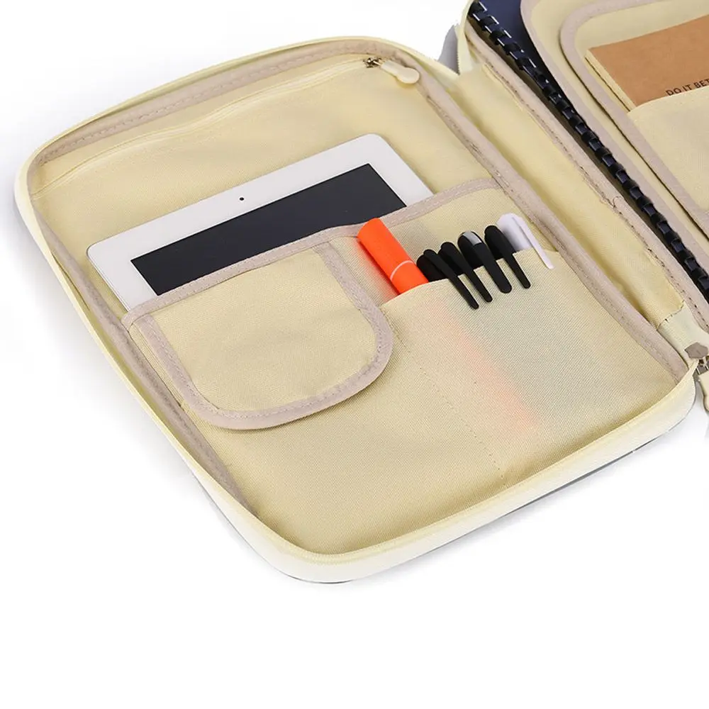 Travel A4 Portfolio Zipped Conference Folder Document Case Bag File Organizer Multi-function Conference Package
