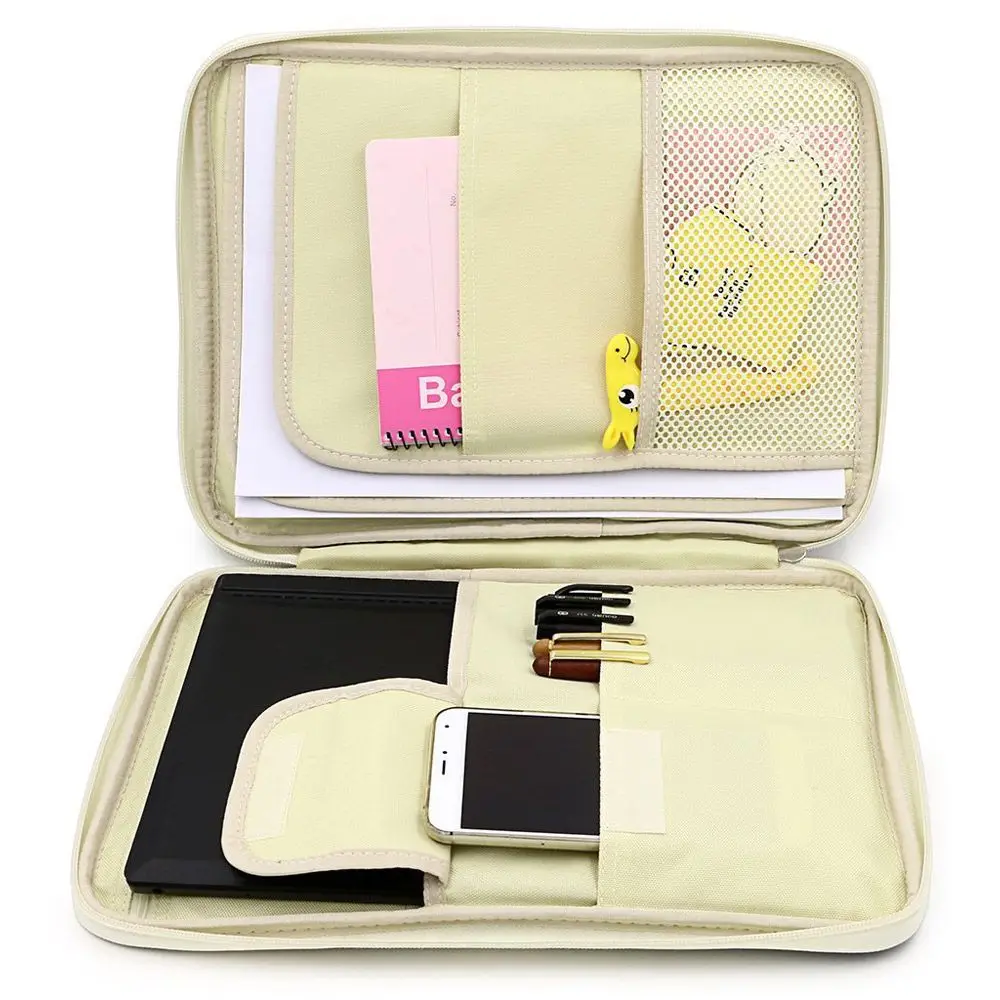 Travel A4 Portfolio Zipped Conference Folder Document Case Bag File Organizer Multi-function Conference Package