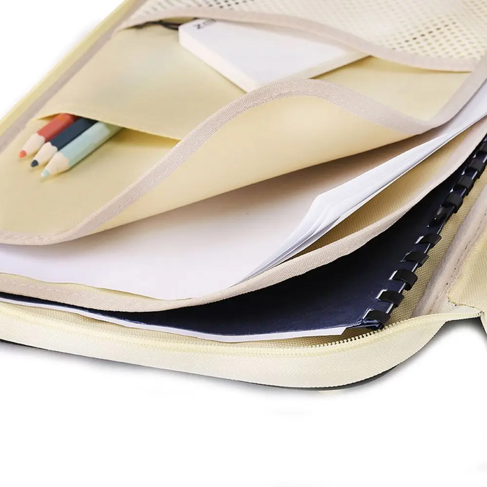 Travel A4 Portfolio Zipped Conference Folder Document Case Bag File Organizer Multi-function Conference Package