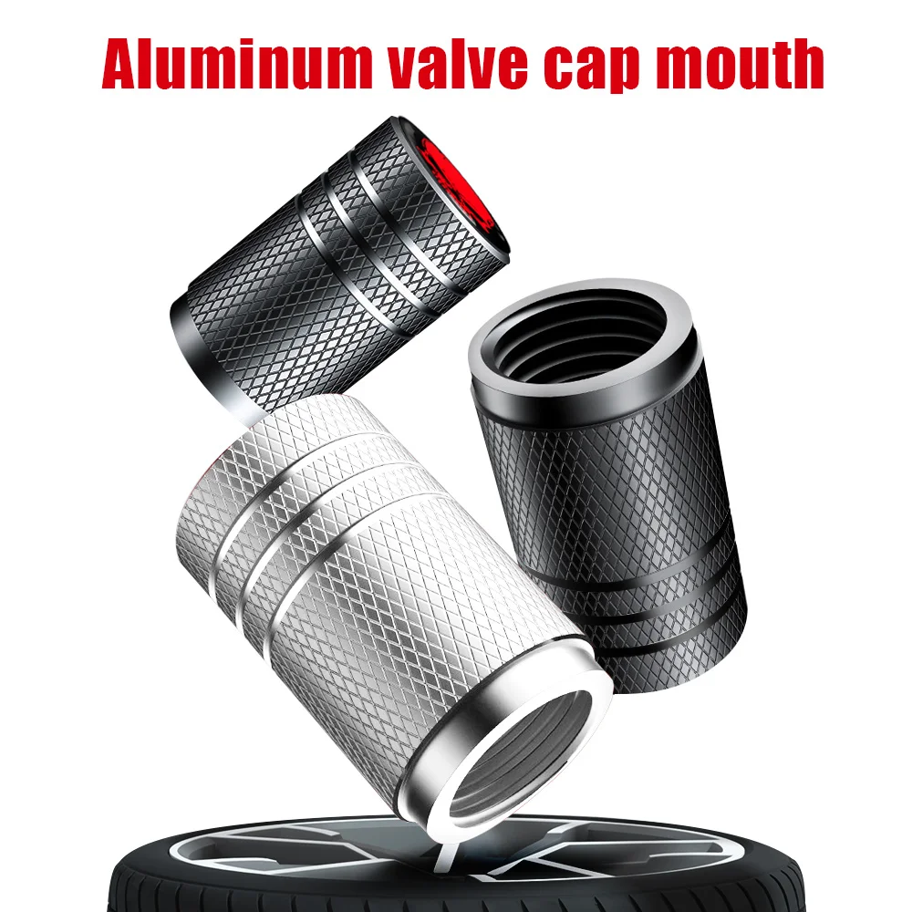 4Pcs/Set Tire Valve Stem Caps, Aluminum Tire Valve Cap, Corrosion Resistant, Universal Stem Covers for Cars Motorcycles Bikes