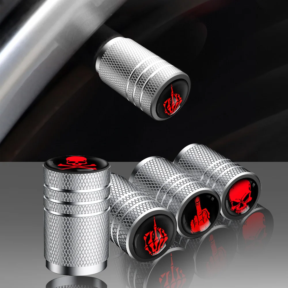 4Pcs/Set Tire Valve Stem Caps, Aluminum Tire Valve Cap, Corrosion Resistant, Universal Stem Covers for Cars Motorcycles Bikes