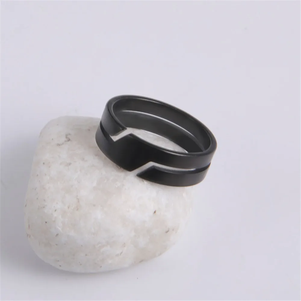 Skyrim Fashion Simple Stainless Steel Couple Ring for Men Women Casual Finger Rings Jewelry Engagement Anniversary Gift 2025 New