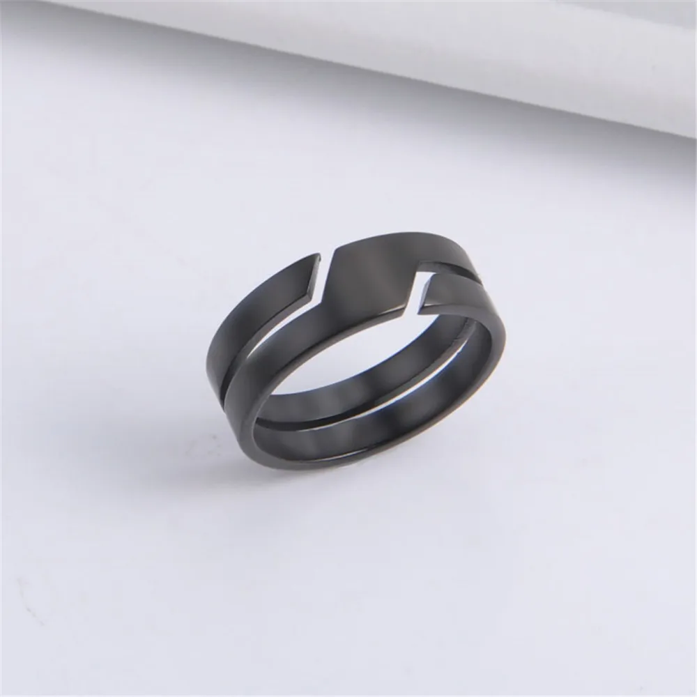Skyrim Fashion Simple Stainless Steel Couple Ring for Men Women Casual Finger Rings Jewelry Engagement Anniversary Gift 2025 New