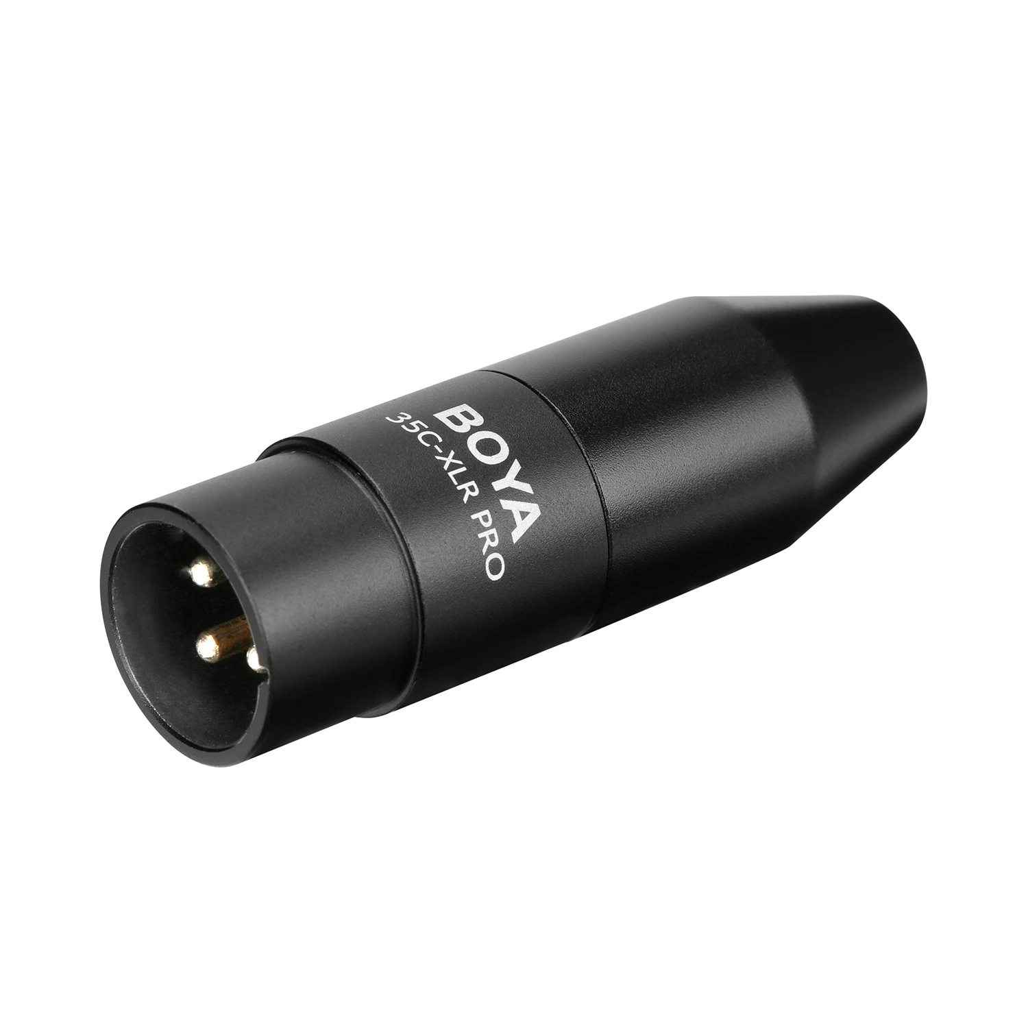 BOYA 35C-XLR Pro 3.5mm TRS(Female) to XLR(Male) Adapter with Power Converts Fuction Microphone Adapter Mini-Jack to XLR Adapter