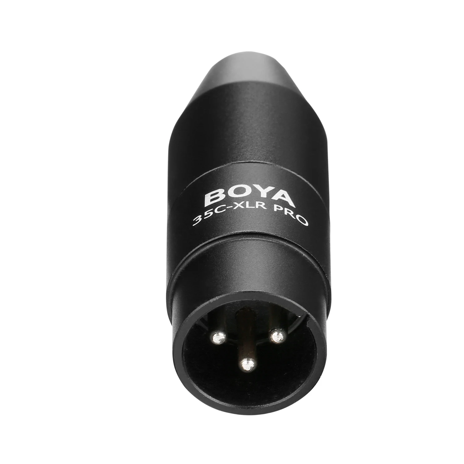 BOYA 35C-XLR Pro 3.5mm TRS(Female) to XLR(Male) Adapter with Power Converts Fuction Microphone Adapter Mini-Jack to XLR Adapter