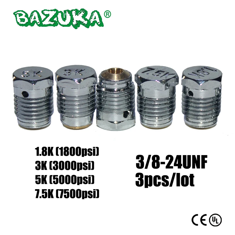 3-pack Burst Disk Disc for HPA CO2 Compressed Air Cylinder Regulator Valve, Safety Valve 1.8K , 3K , 5K , 7.5K