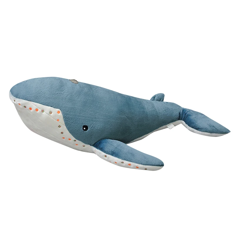 55-135cm Giant Size Whale Plush Toy Blue Sea Animals Stuffed Huggable Shark Soft Pillow Gift