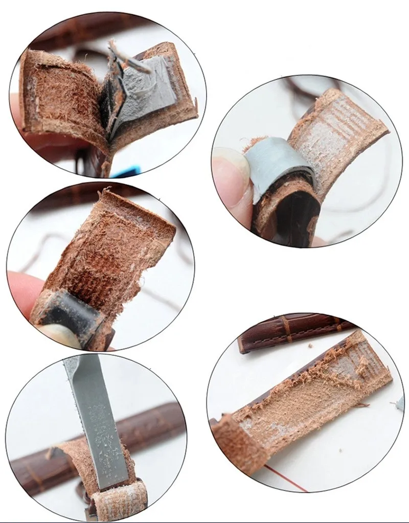 Business Casual Black Brown Genuine Calfskin Leather Watch band Strap Butterfly Buckle Crocodile Pattern Bracelet 18 20 22 24 mm