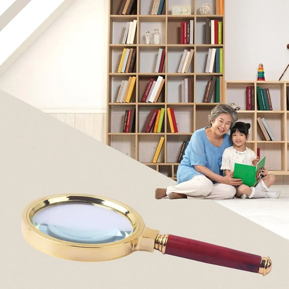 10 X Portable Handle Handheld Magnifying Glass Magnifier High-Magnification High-Definition for Jewelry Loupe 70/80/90/100mm