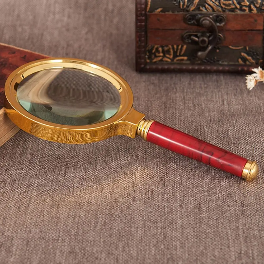 10 X Portable Handle Handheld Magnifying Glass Magnifier High-Magnification High-Definition for Jewelry Loupe 70/80/90/100mm