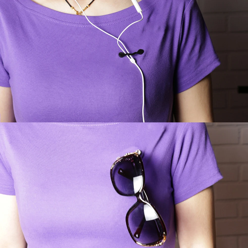 Portable Clothes Clip Magnetic Eyeglass Holder Glasses Clip Glasses Headset Line Clips Hang Magnet Hooks