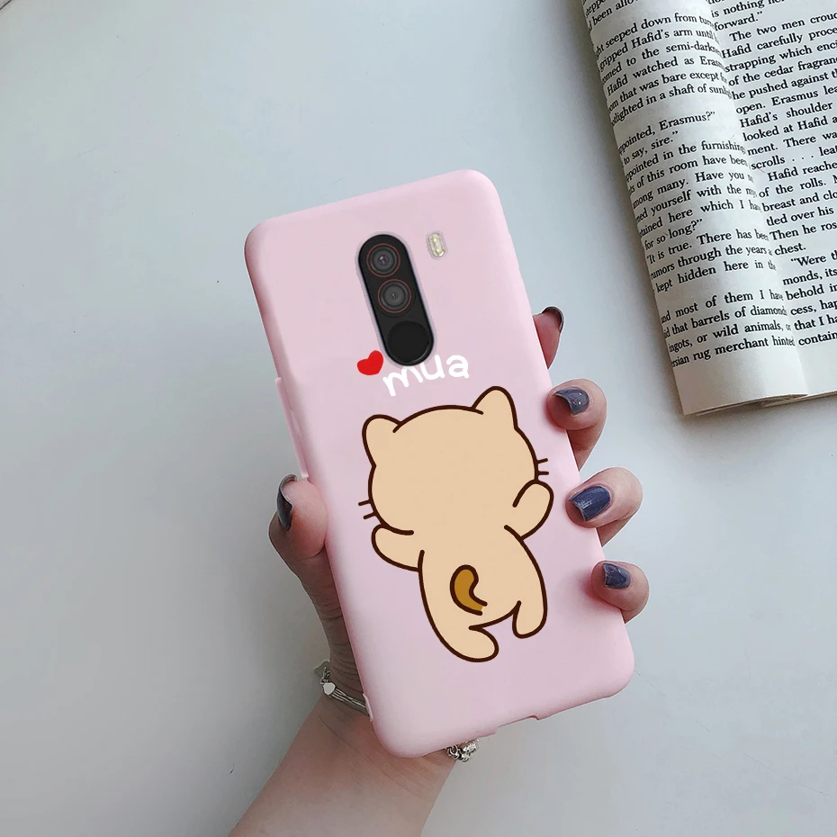 For xiaomi Pocophone F1 Case Poco F1 Cute Cat Cartoon Cover Silicone Soft TPU Phone Case For xiaomi Pocophone F1 Global F 1 Case