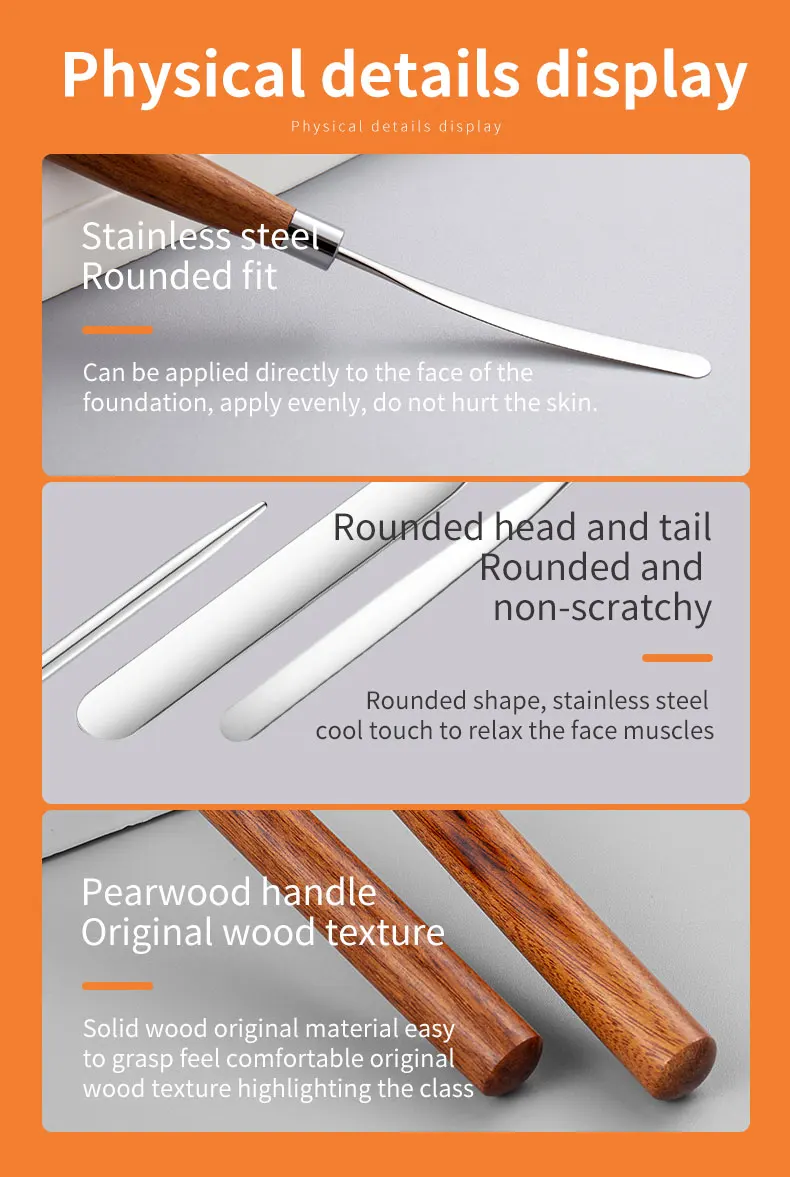 Spatula Stick Stainless Steel Nail Art Stirring Rod Cream Foundation Mixing Tool Makeup Accessories