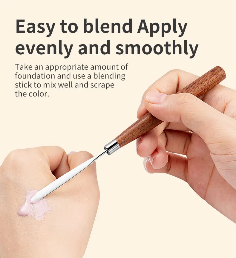 Spatula Stick Stainless Steel Nail Art Stirring Rod Cream Foundation Mixing Tool Makeup Accessories