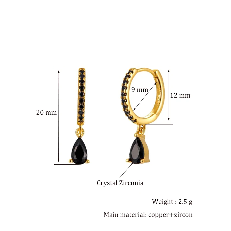 Women's Fashion Tiny Hoop Earrings Shiny Crystal Colorful Zirconia Copper Round Circle Female Trendy Ear Accessory Jewelry Gifts