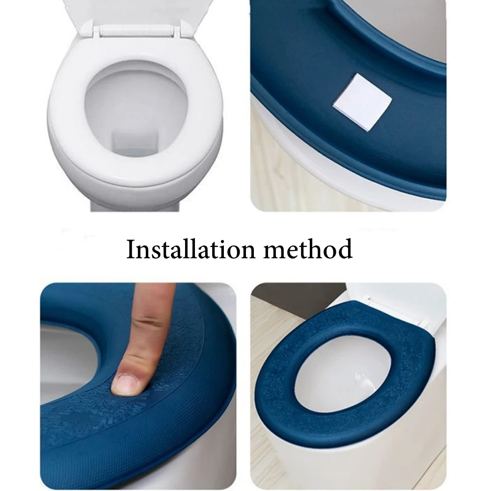 Waterpoof Soft Toilet Seat Cover Bathroom Washable Closestool Mat Pad Cushion O-shape Toilet Seat Bidet Toilet Cover Accessories