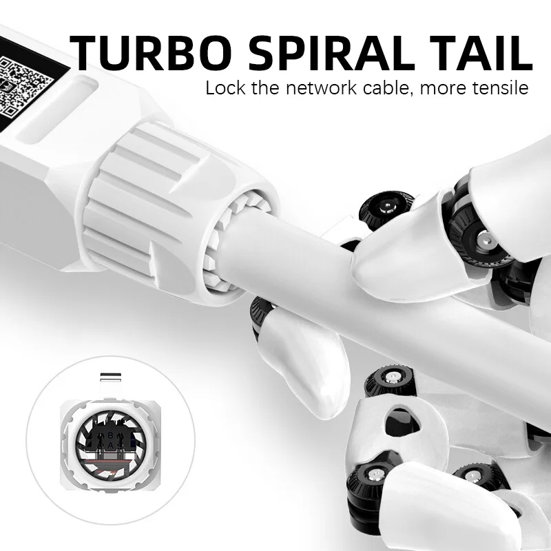 2PCS RJ45 CAT6A CAT6 Connector, ZoeRax Tool Free Ethernet Termination Plugs, 23AWG to 26AWG Cable Internet Plug Toolless