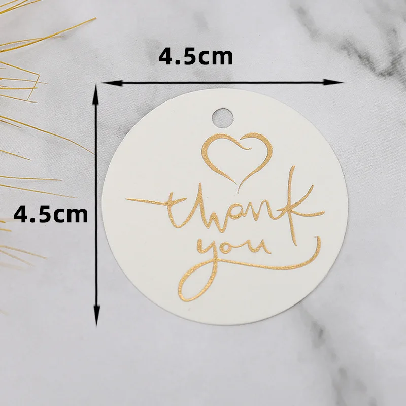 50pcs Stamping Thank You Paper Card Tags Jewelry Packaging