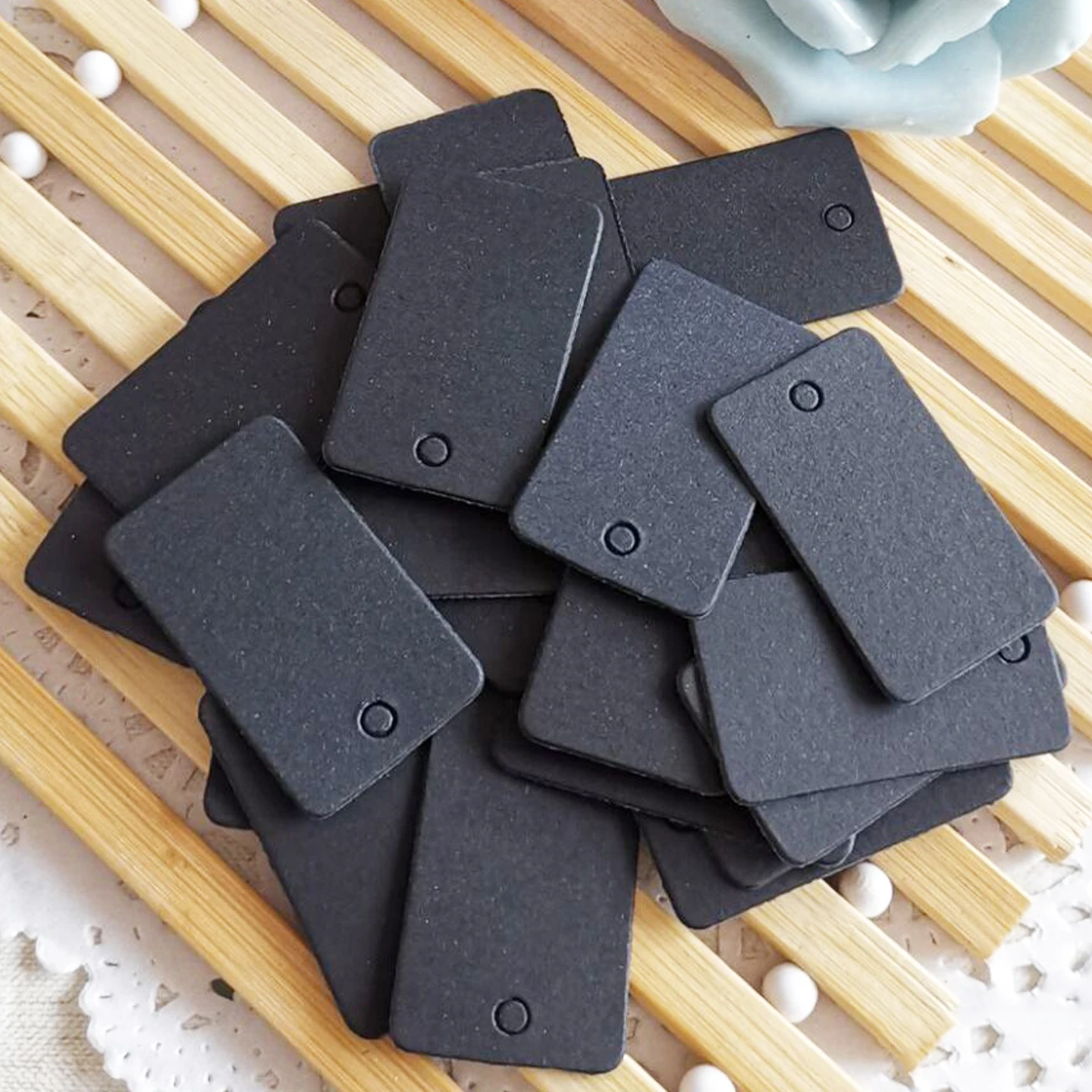 50pcs Stamping Thank You Paper Card Tags Jewelry Packaging