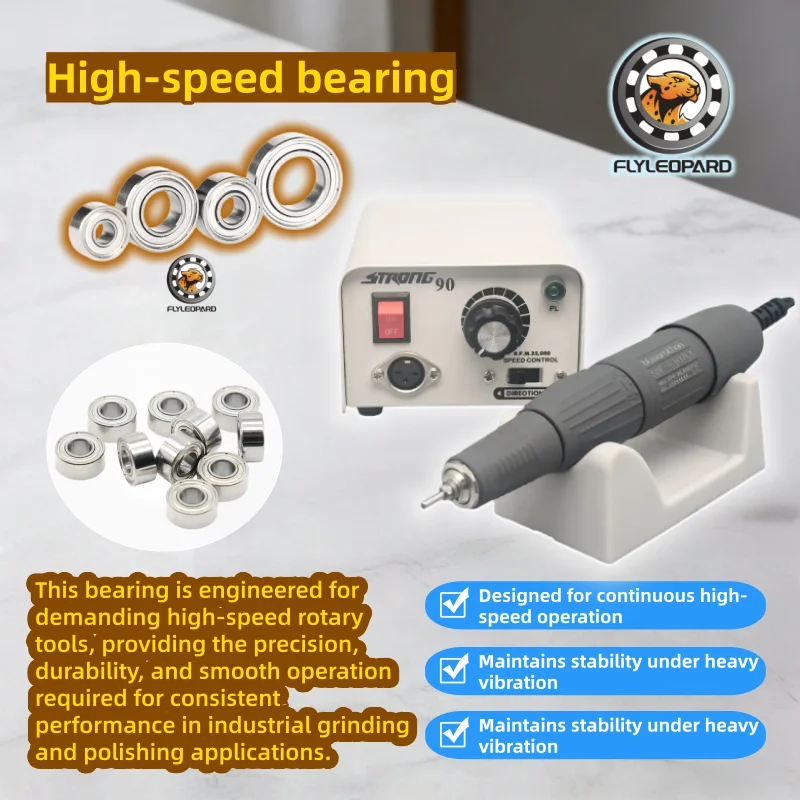 (1Pcs) For STRONG 210 102L 105L Carbon Brush Micromotor Handpiece Ball Bearing Kit Electric Nails Drill 1480 1260 940 830
