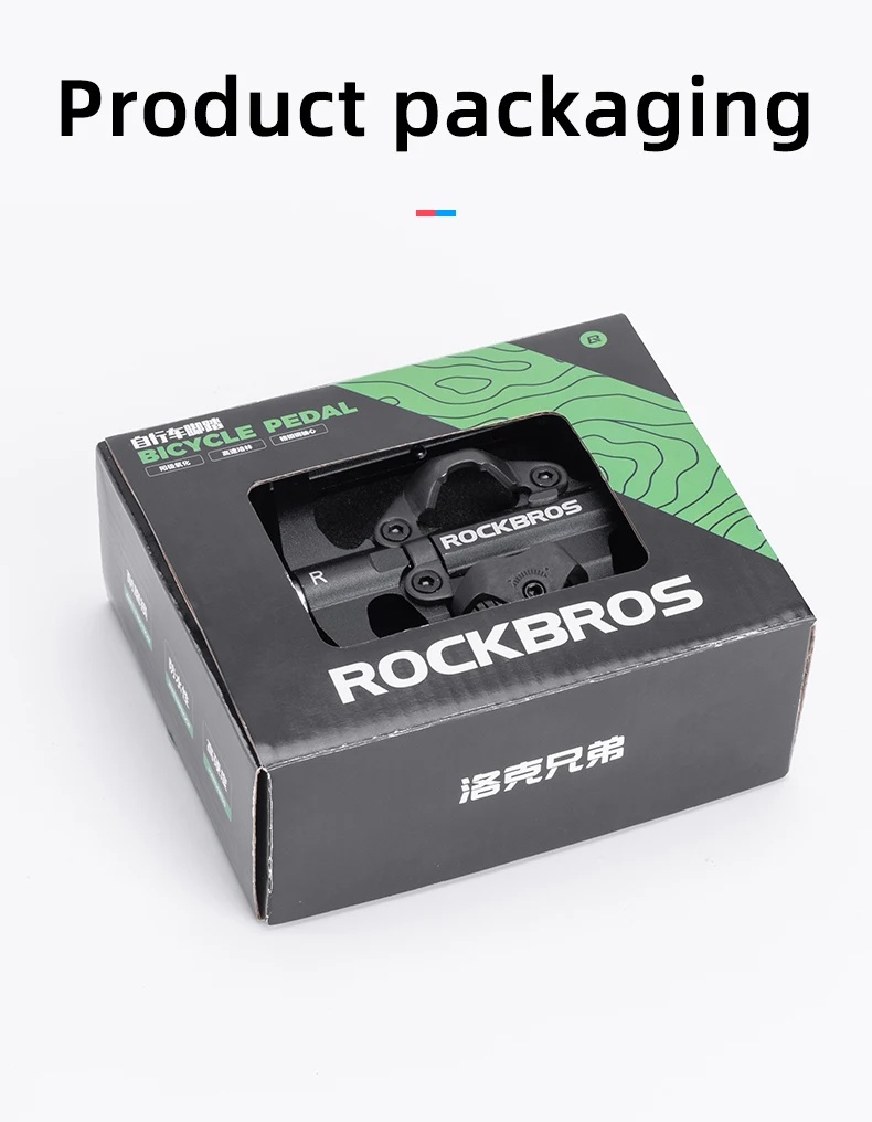 ROCKBROS Bicycle Pedal Non-Slip MTB Bike Pedals Aluminum Alloy Flat Platform Applicable SPD Half-lock Pedal Cycling Accessories