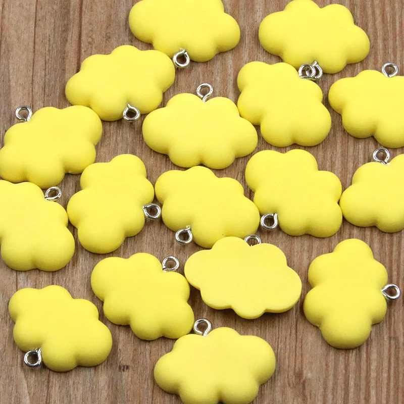 20Pcs 13X15MM Cute 9 Color Heart Resin Earring Charms Diy Findings Kawaii 3D Phone Keychain Bracelets Pendant For Jewelry Making